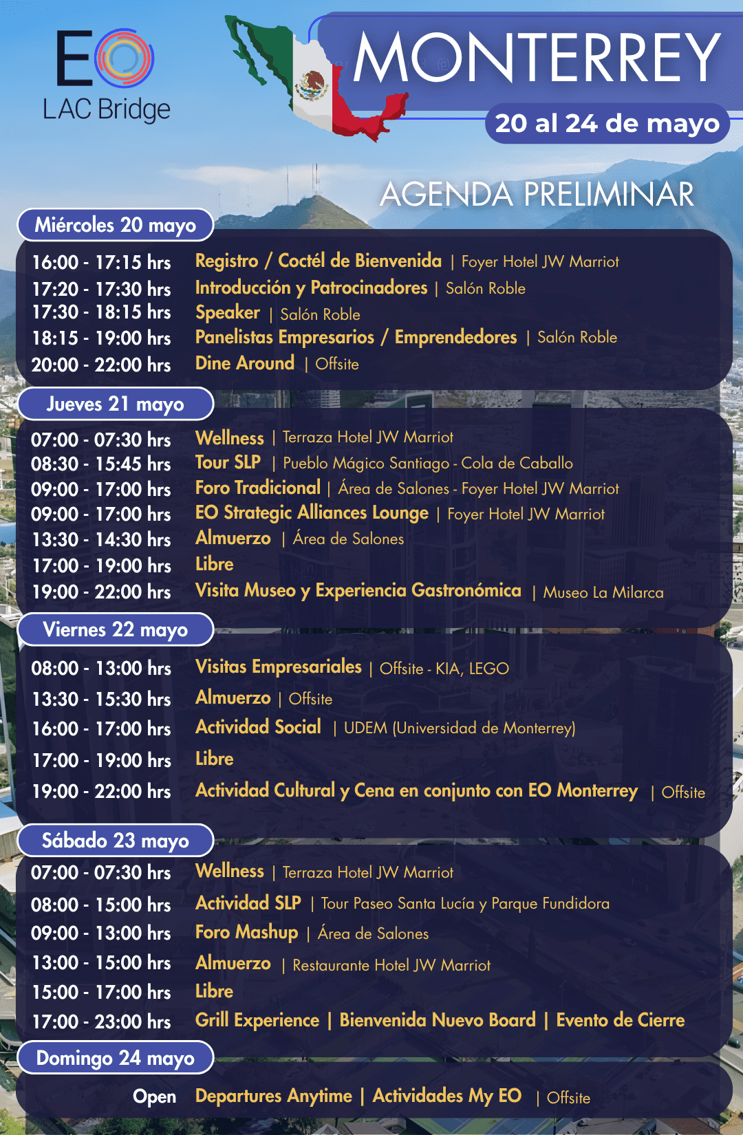 Agenda Español EO Mty